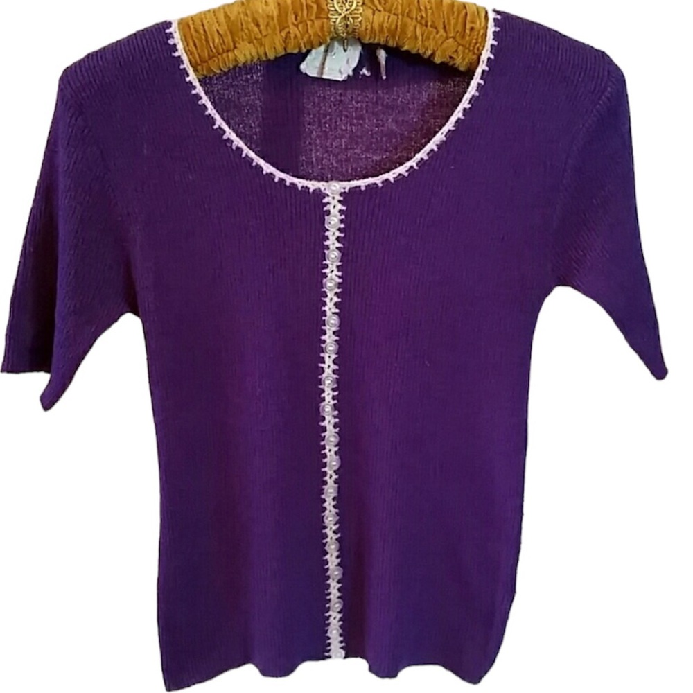 Tarri VTG Purple Sweater SZ XS